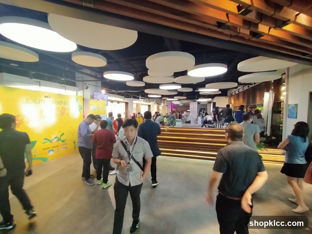 Indoor Event Space with Crowd
