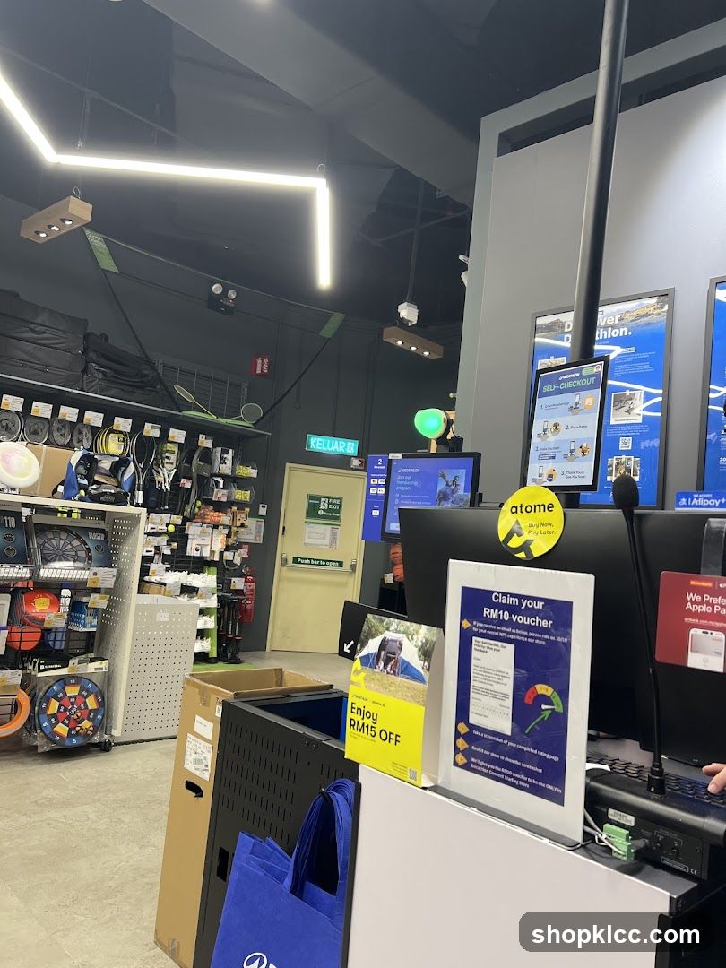 Store Interior with Checkout Area and Product Displays