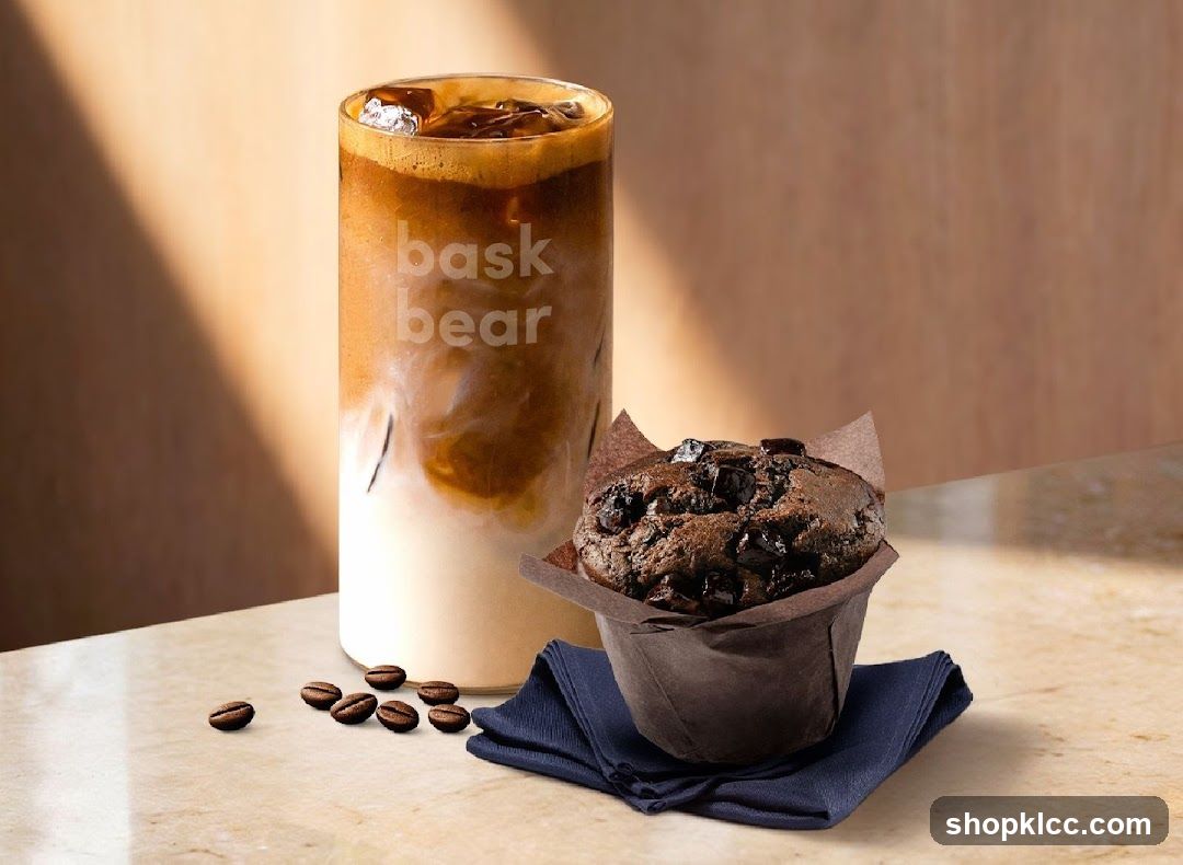 Baskin Robbins Iced Coffee and Chocolate Chip Muffin