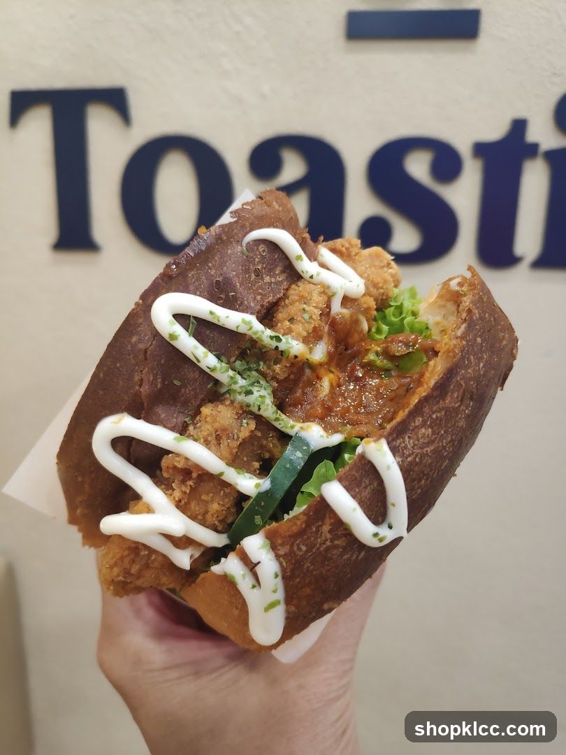 Korean Fried Chicken Sandwich with Drizzle