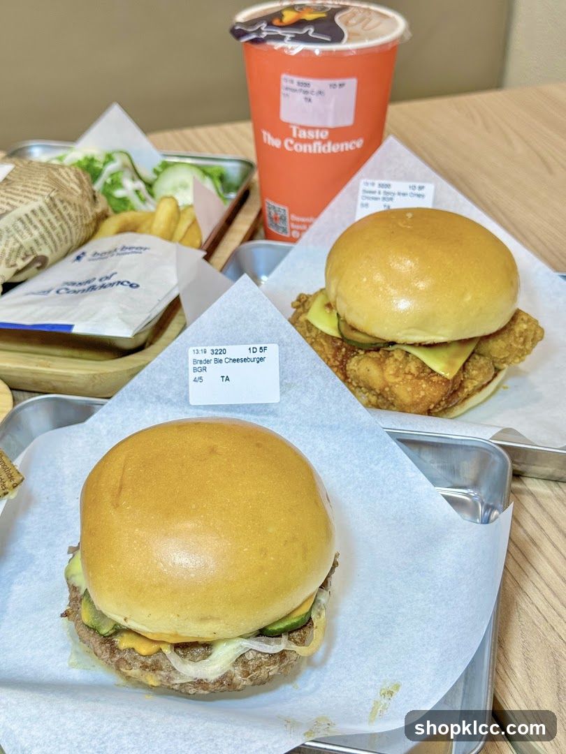 Burger and Drink Meal