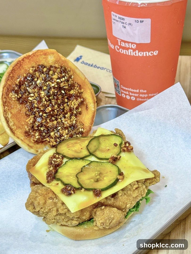 Baskin Robbins Chicken Burger and Drink