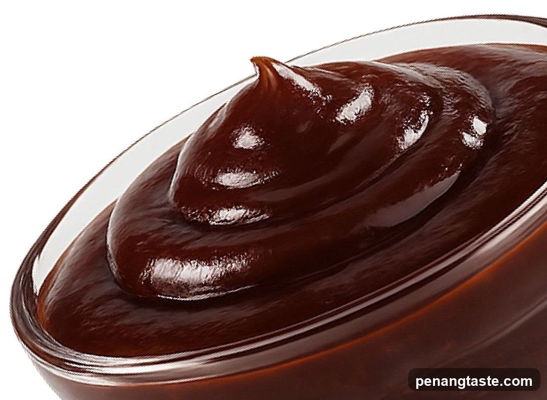 Chocolate Sauce in Glass Bowl