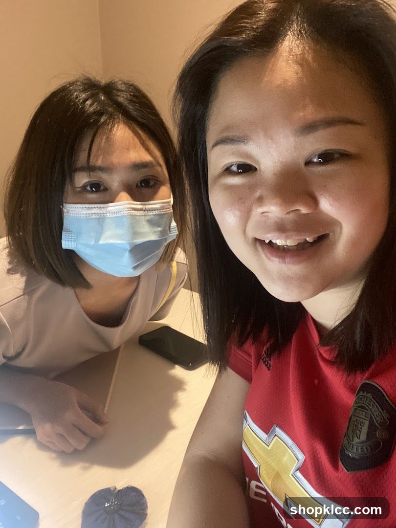 Two women posing for a selfie