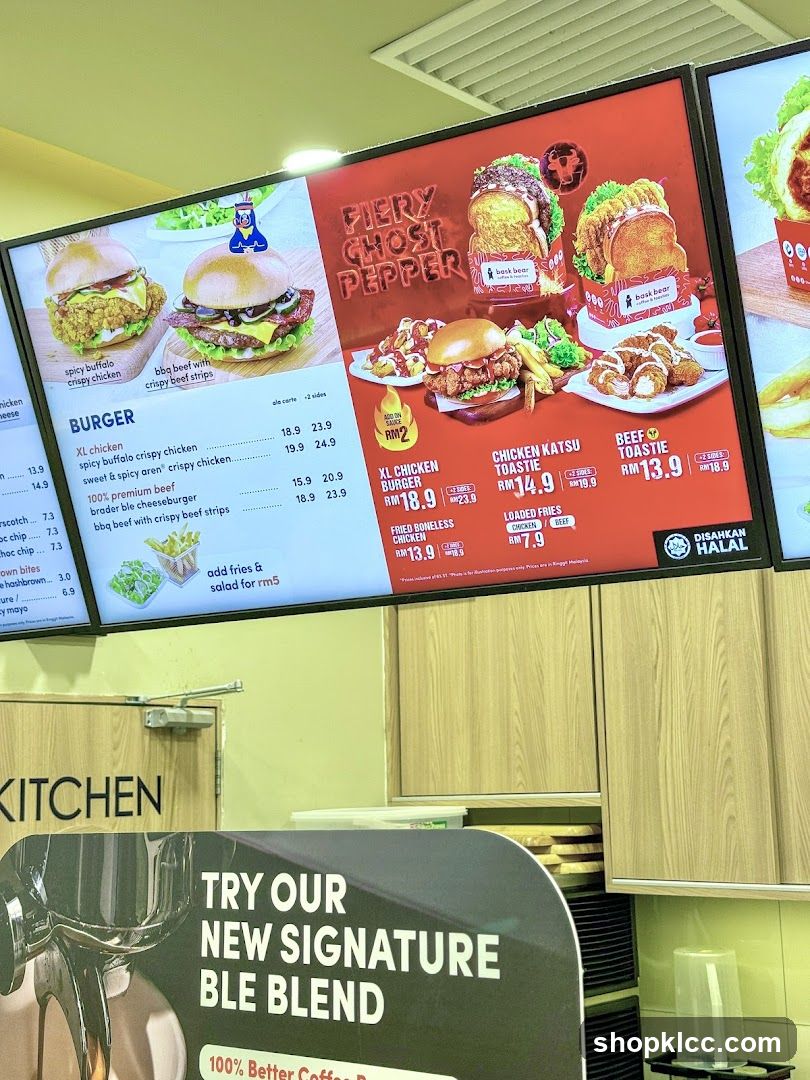 Fast Food Restaurant Interior Display