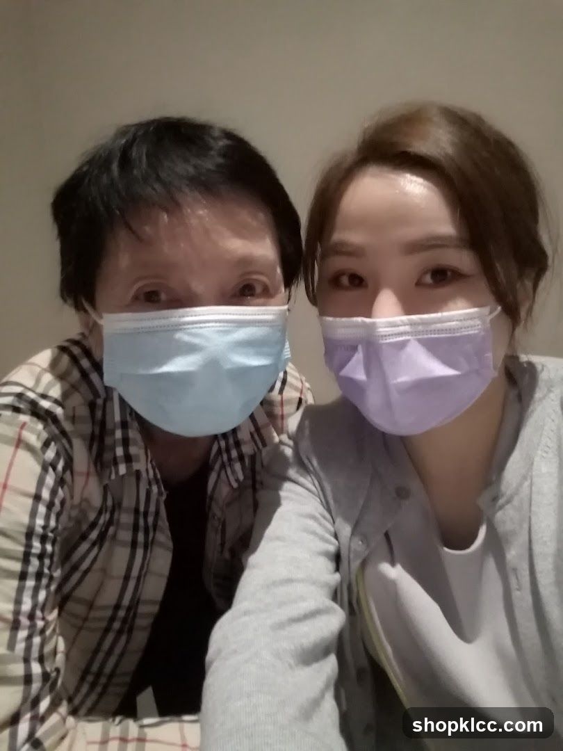 Two people wearing face masks