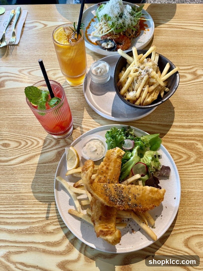 Fish and Chips Meal with Drinks