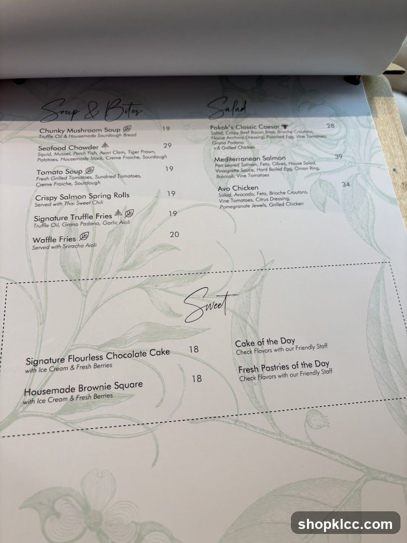 Restaurant Menu Page