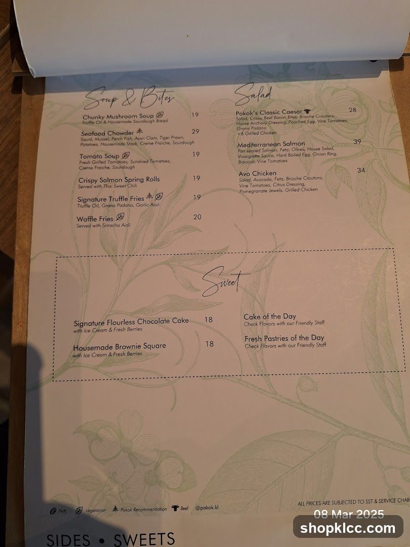 Soup & Salad Menu