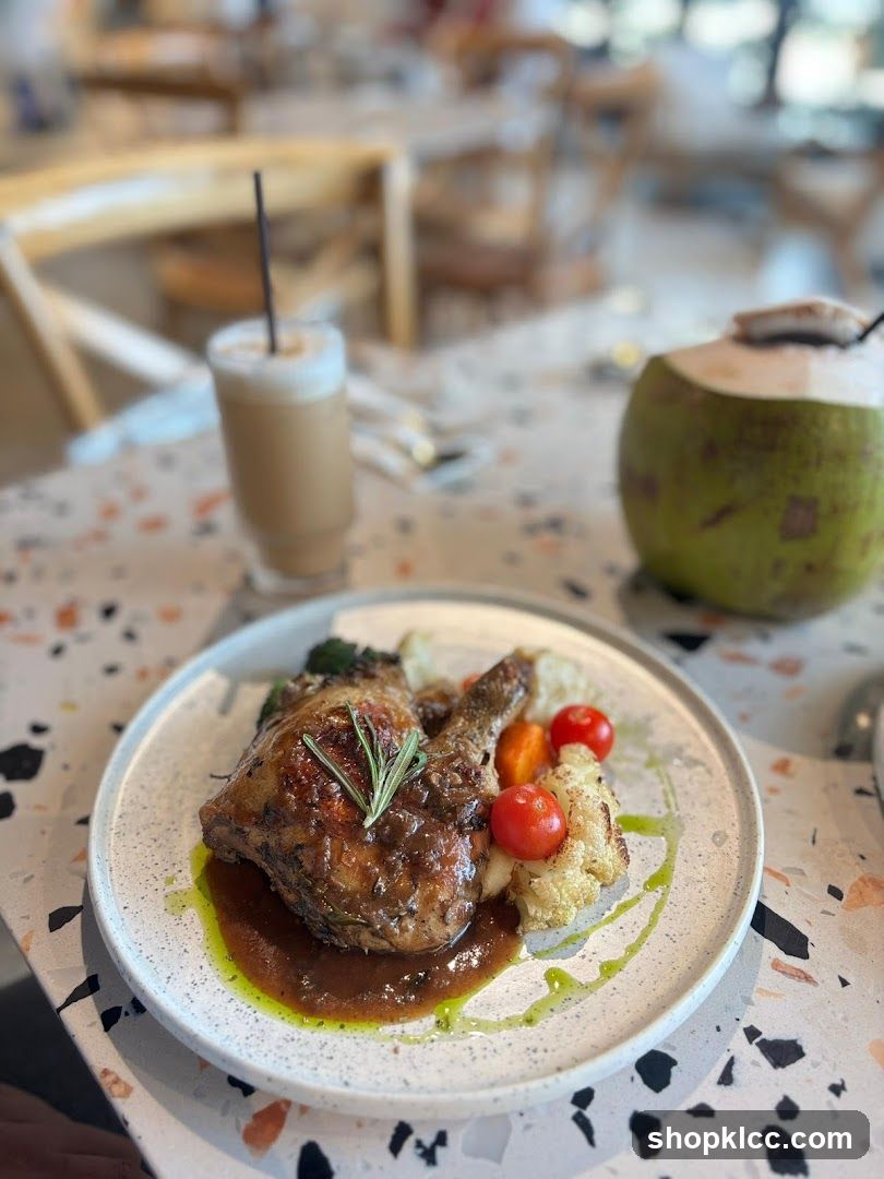 Roasted Chicken with Vegetables and Drink