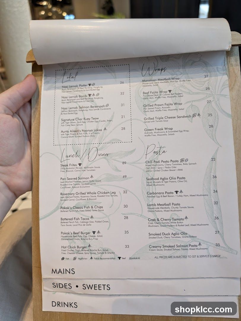Restaurant Menu Page
