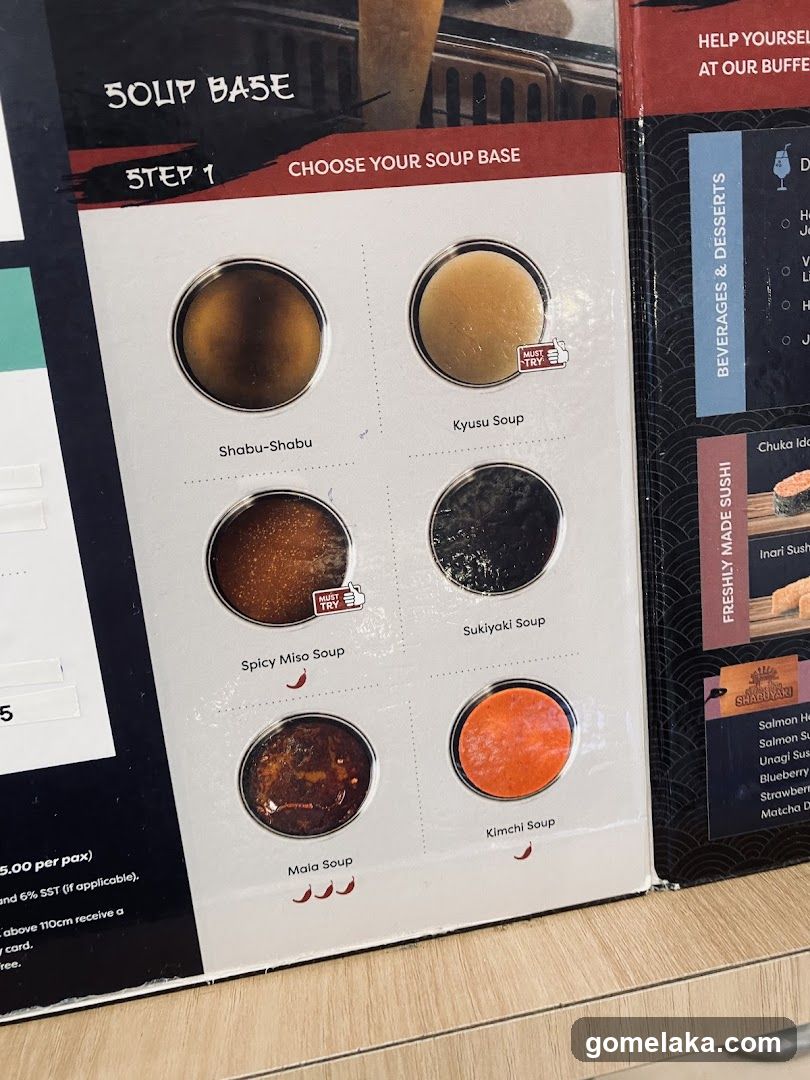 Soup Base Selection Menu