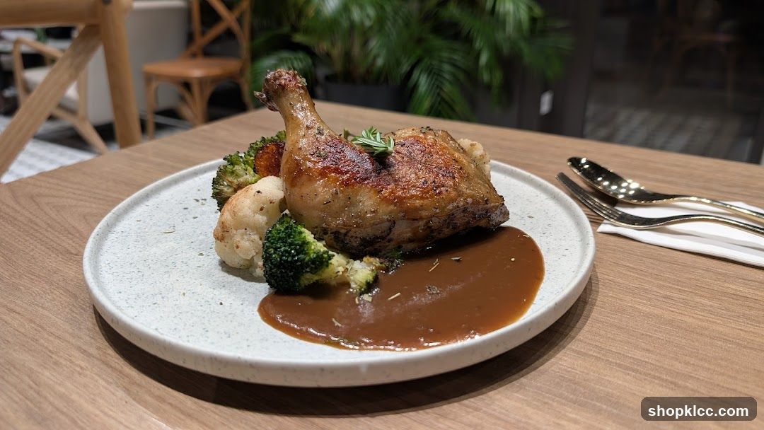 Roasted Chicken with Broccoli and Gravy