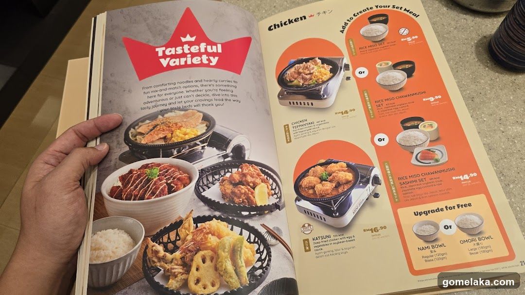 Chicken Section of Menu