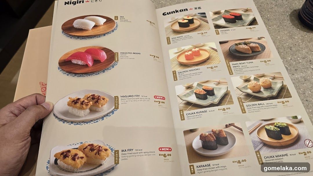 Sushi Menu