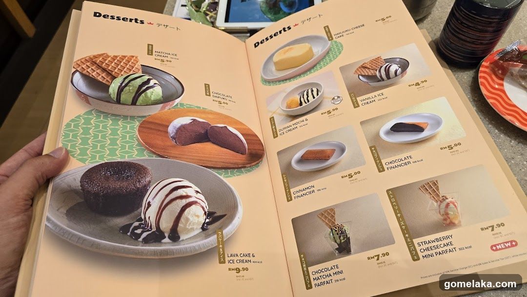 Desserts Menu