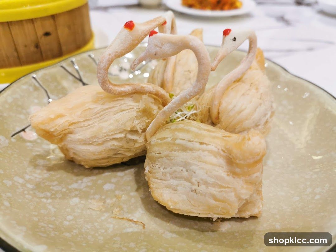 Swan-shaped pastries