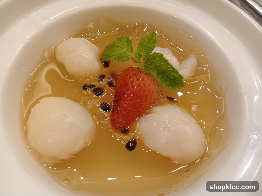 Lychee and Strawberry Dessert