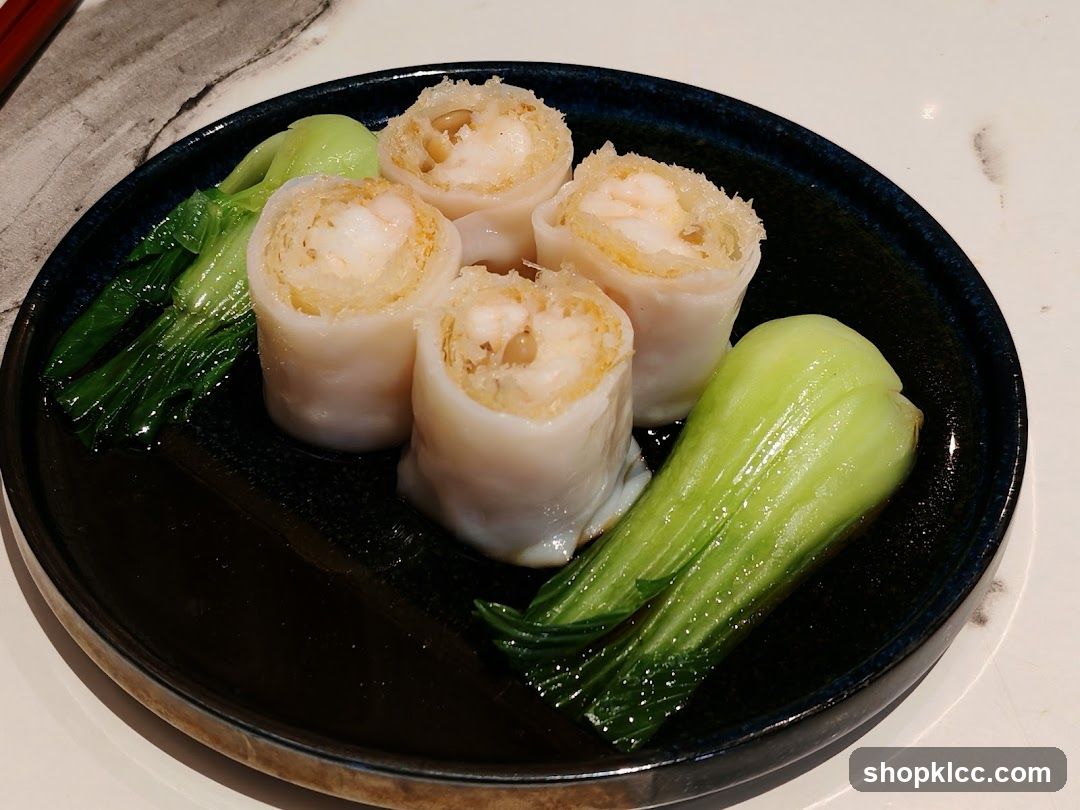 Shrimp Rice Rolls with Bok Choy