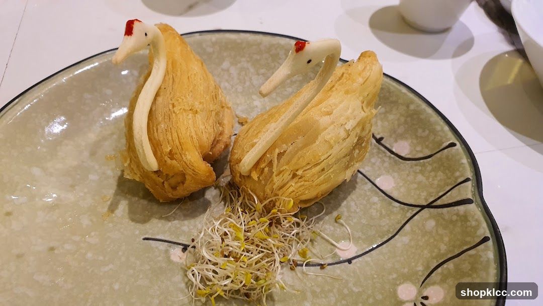 Swan-shaped pastries