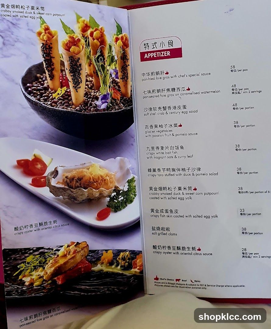Appetizer Menu