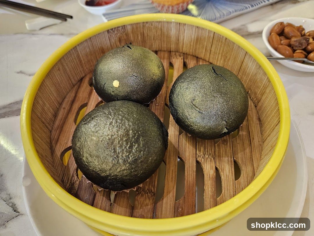 Steamed Black Buns