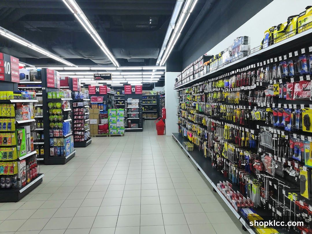 Interior of a hardware store aisle