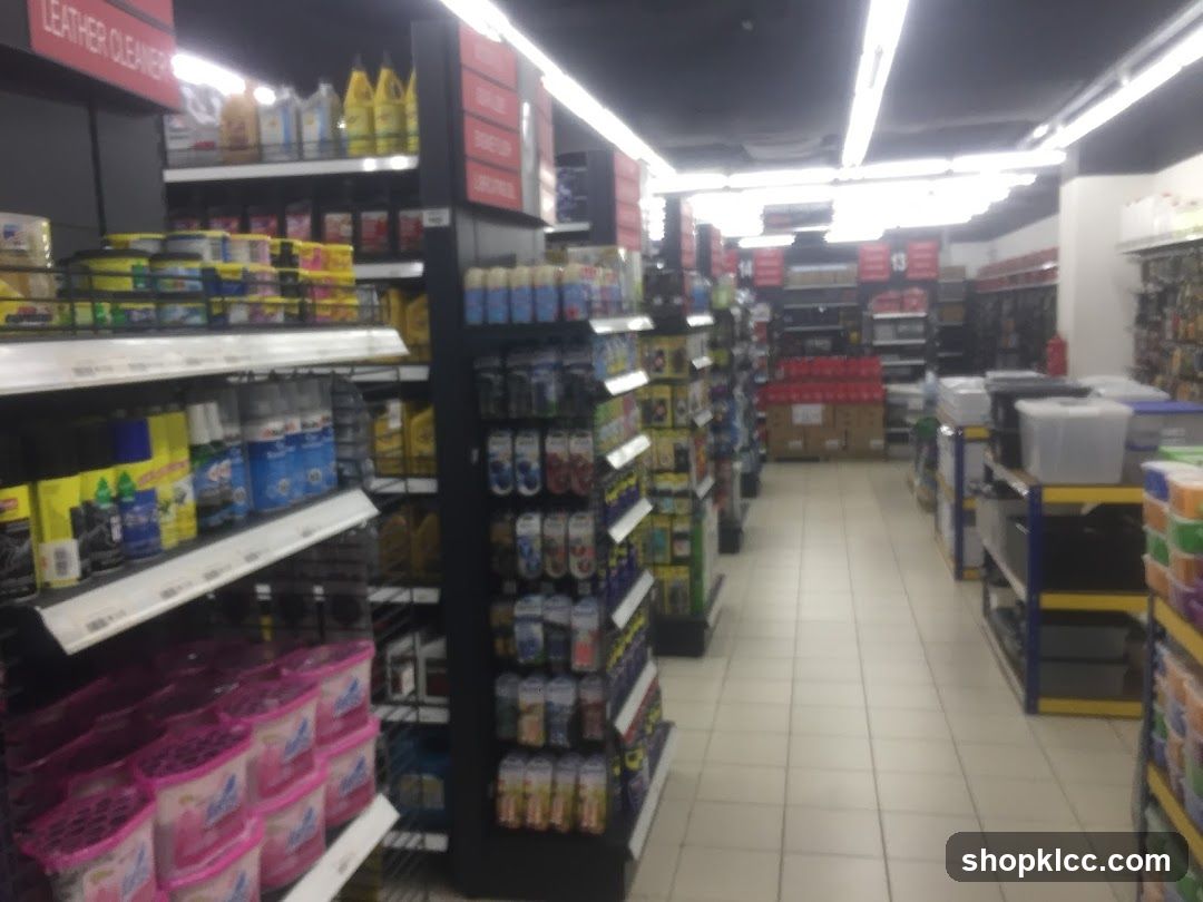 Interior of a retail store aisle
