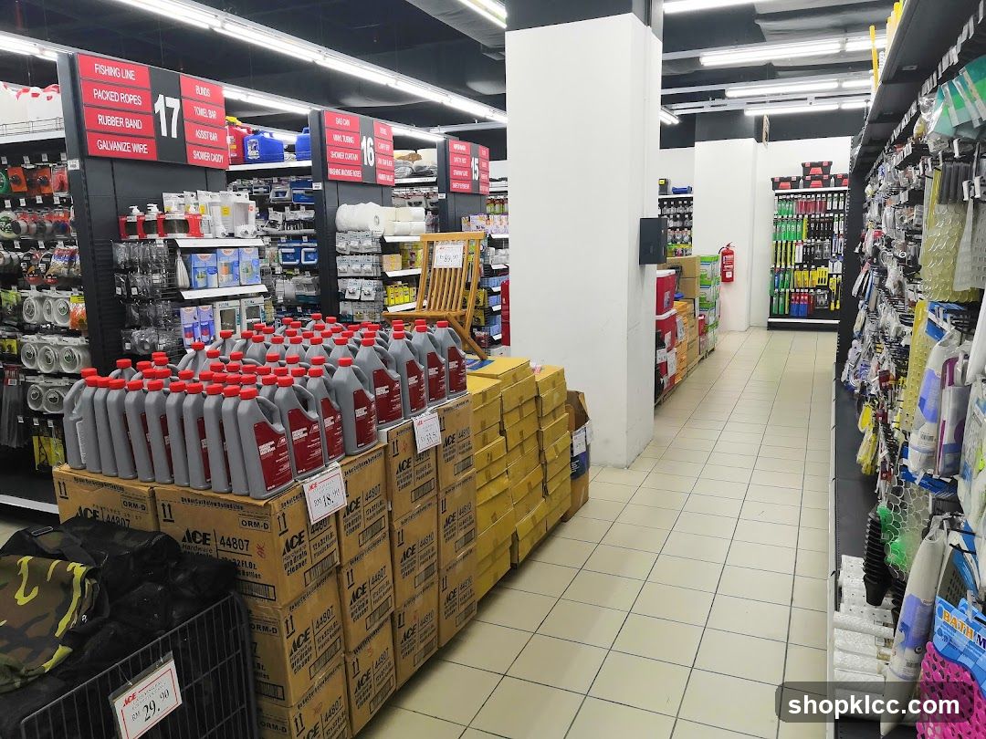 Interior of a hardware or DIY store aisle