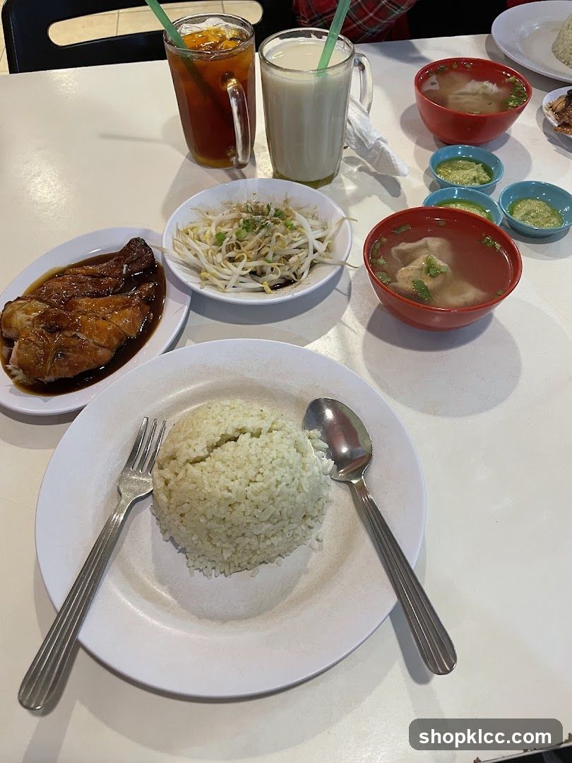 Dining Table with Food and Drinks