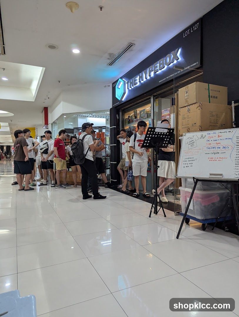 Shopping Mall Corridor with Storefront and Whiteboard