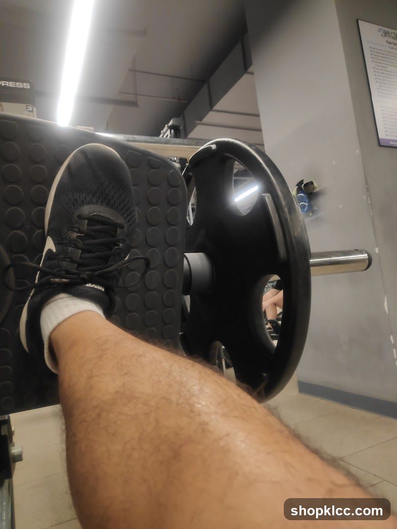 Leg Press Exercise at Gym