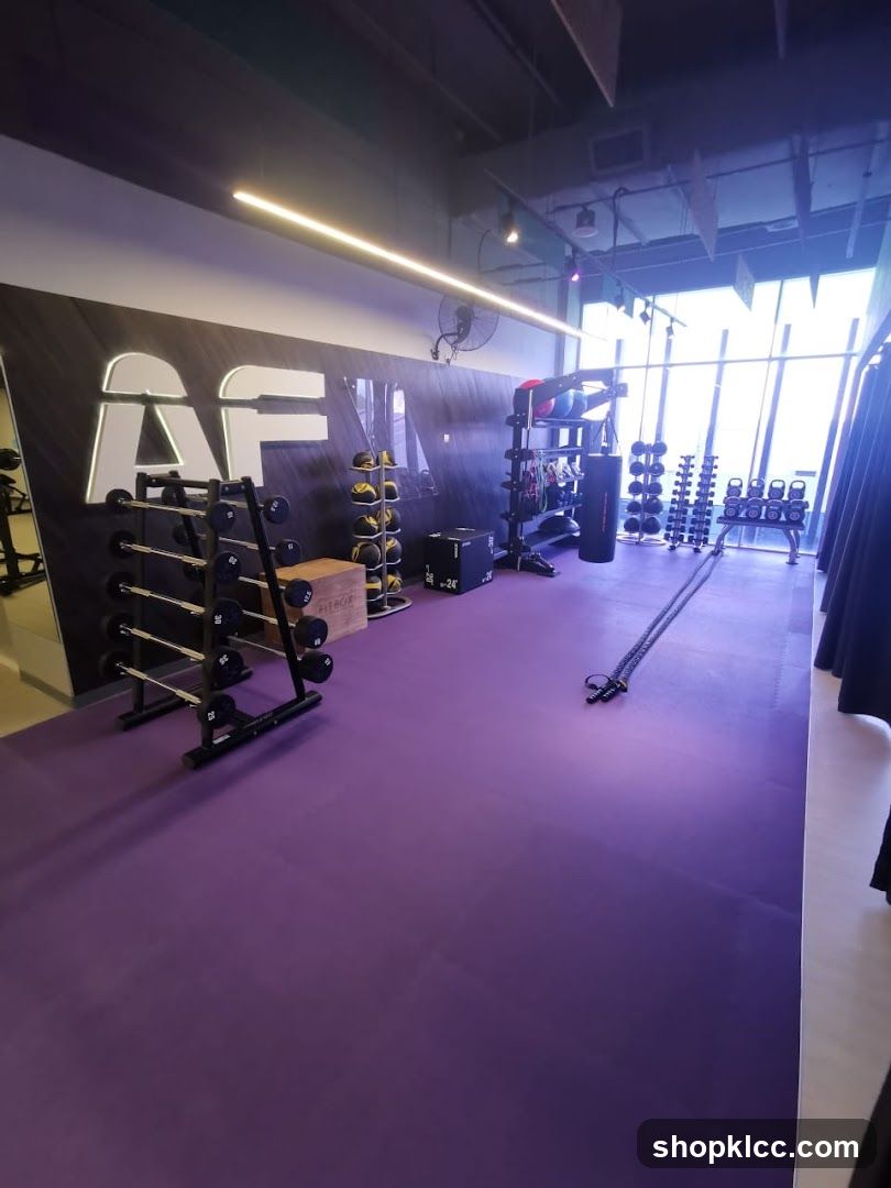 Gym Interior with Equipment