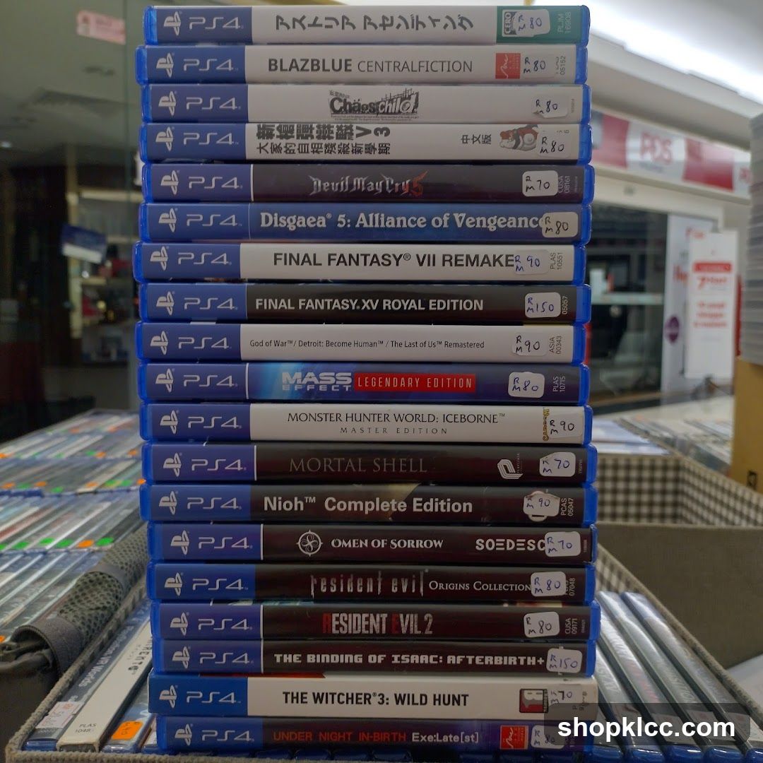 Stack of PS4 Games