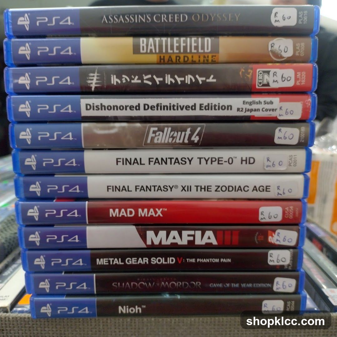 PS4 Game Collection Stack