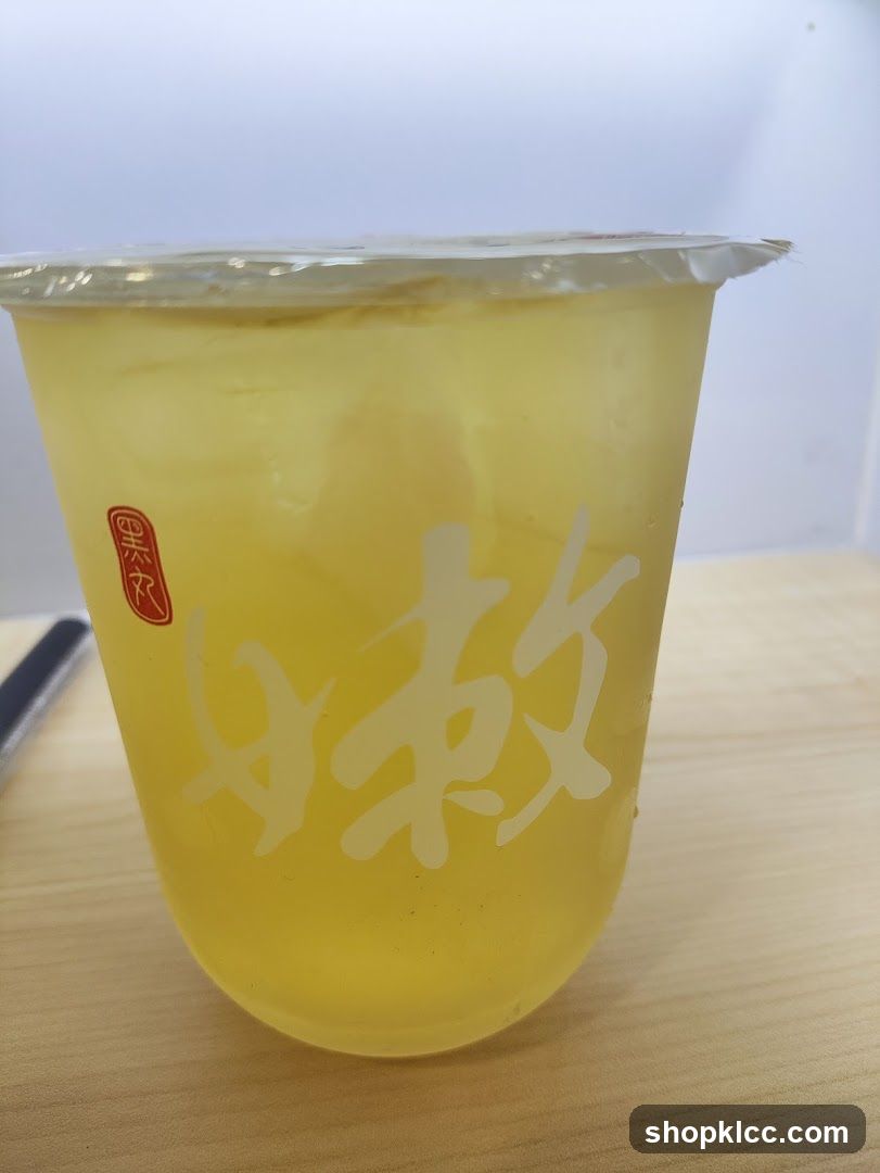 Yellow Iced Drink in Cup