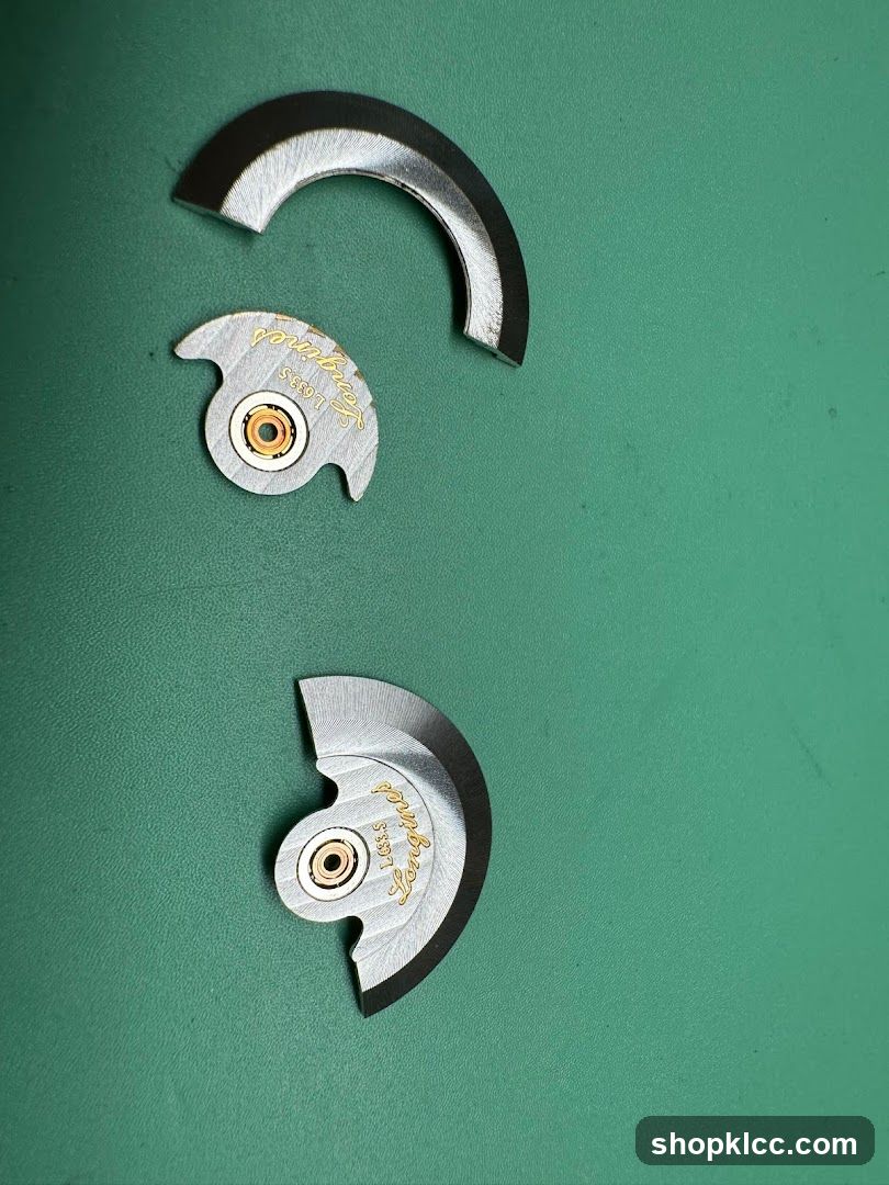 Guitar Parts on Green Background