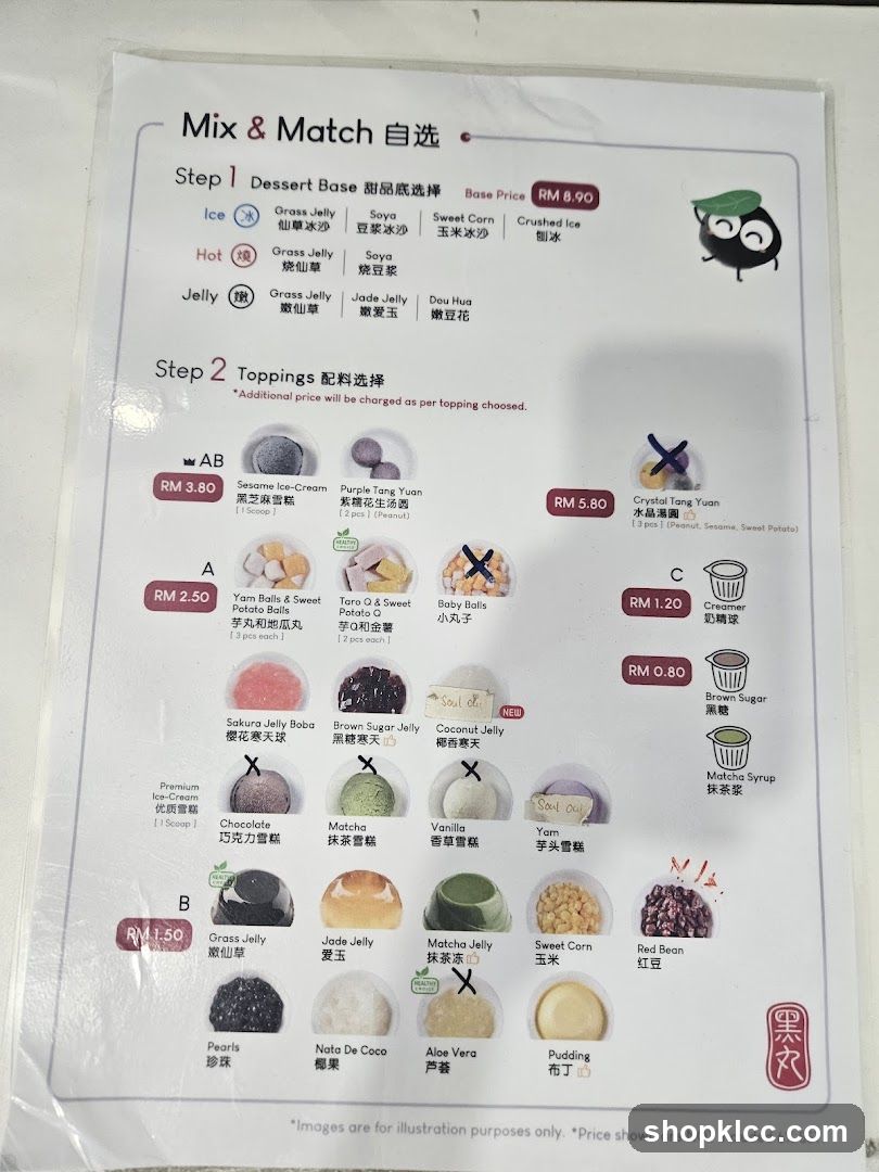 Mix & Match Dessert Menu