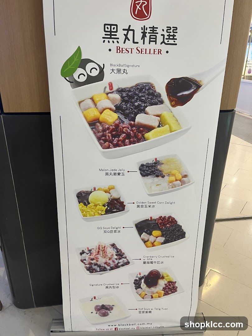 BlackBall Dessert Menu Display