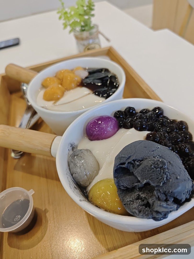 Dessert Bowl with Ice Cream and Toppings