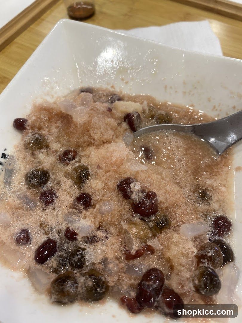 Bowl of Dessert with Red Beans and Taro