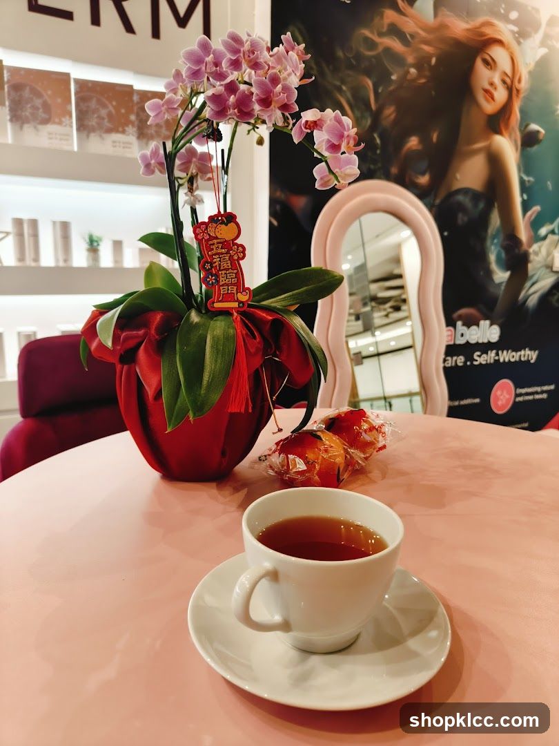 Indoor Tea and Orchid Display