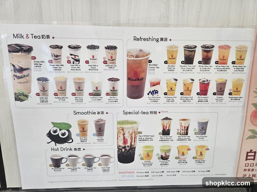 BlackBull Drink Menu