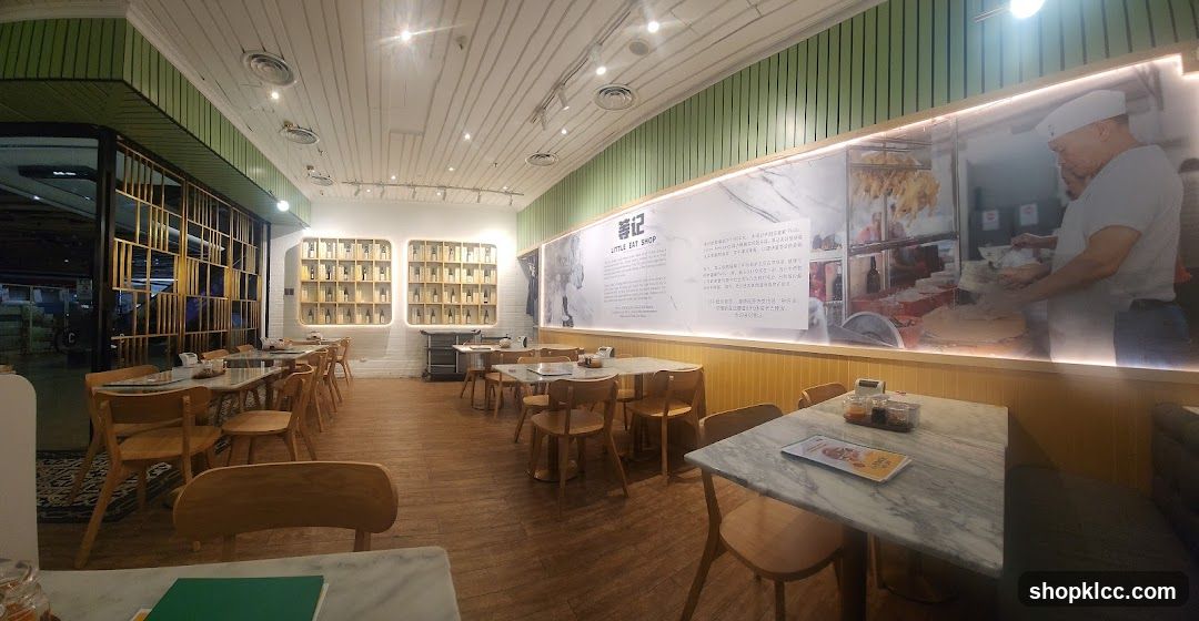Restaurant Interior with Large Wall Display