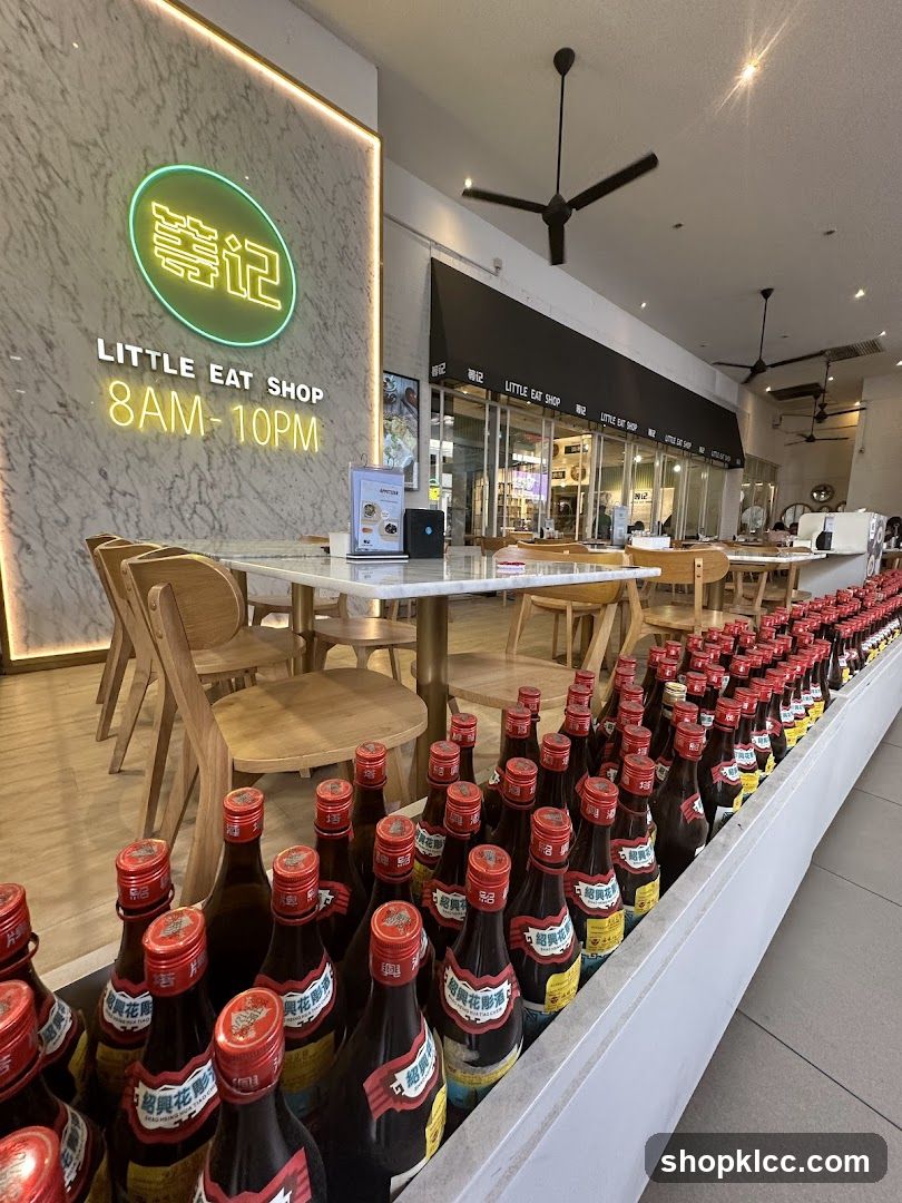 Little Eat Shop Interior with Bottles Display