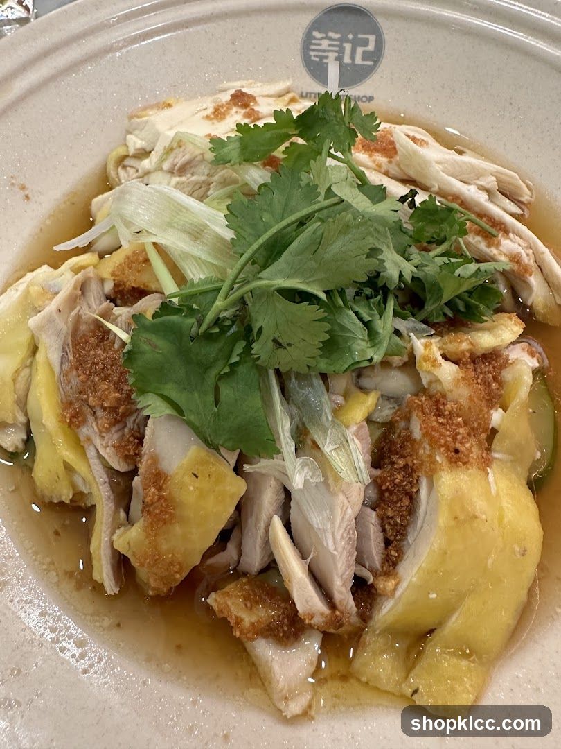 Chicken dish with cilantro garnish