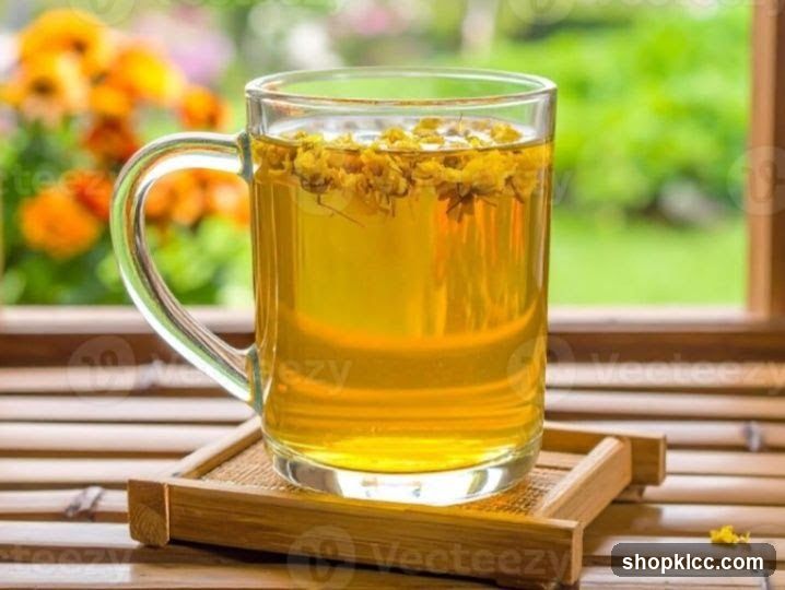 Chamomile Tea in Glass Mug