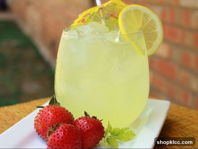 Strawberry Lemonade with Garnish
