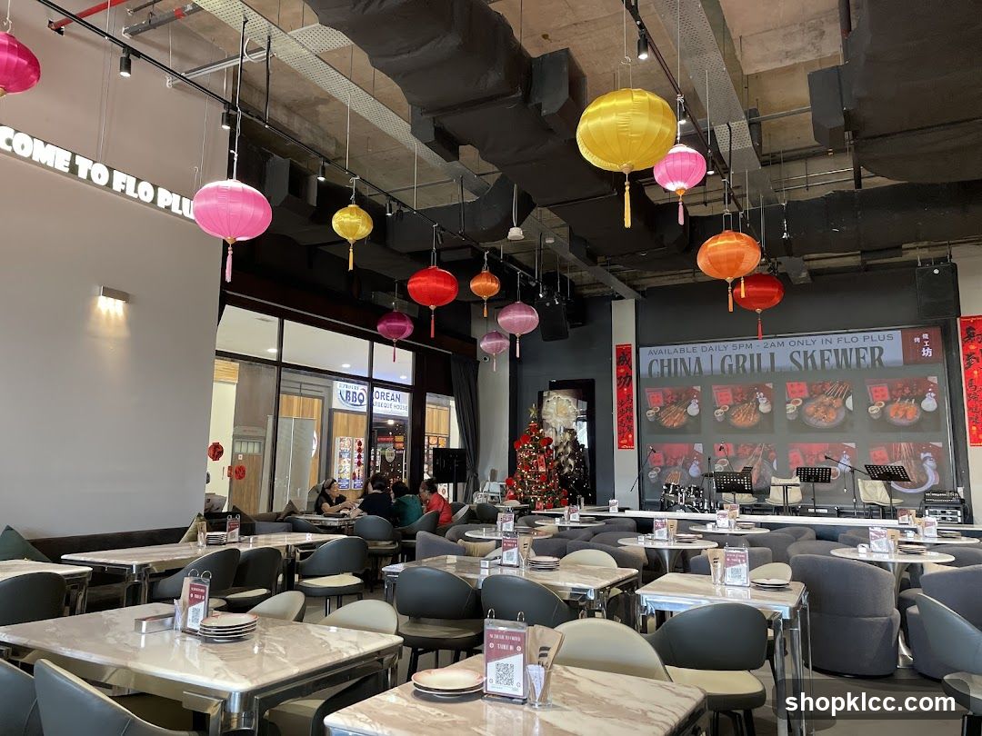 Dining Interior with Decorative Lanterns