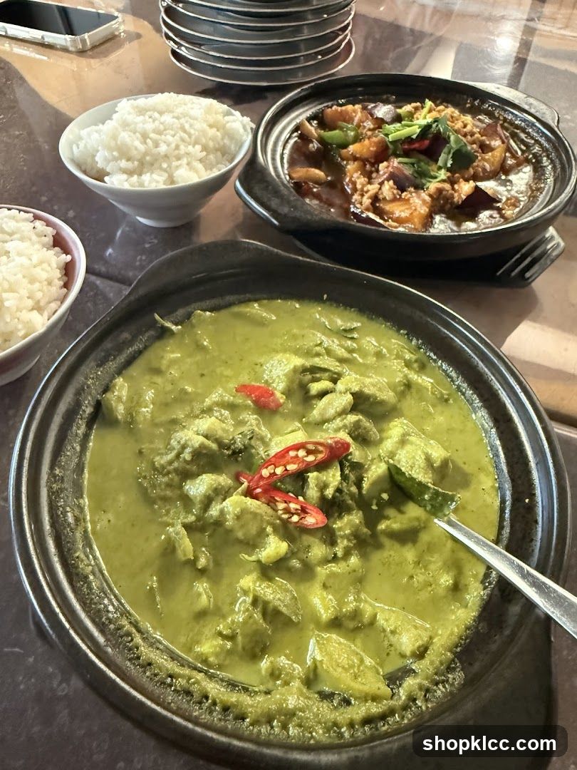 Thai Curry Dishes with Rice